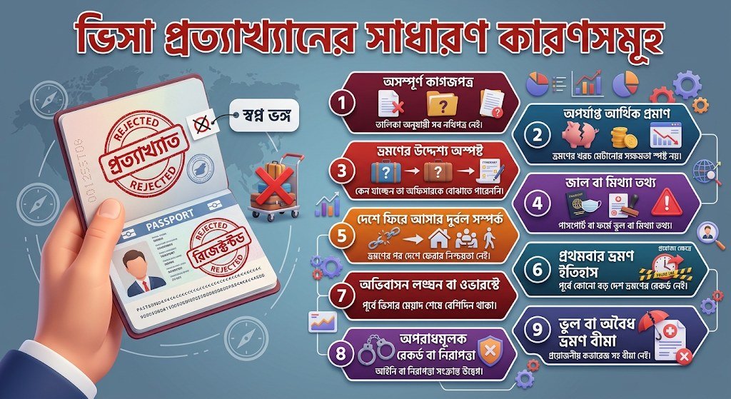 ভিসা রিজেকশনের কারণ