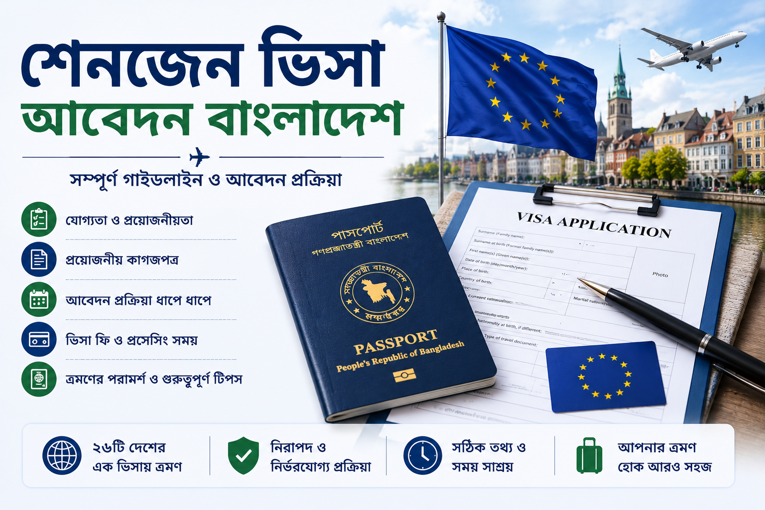 শেনজেন ভিসা আবেদন বাংলাদেশ